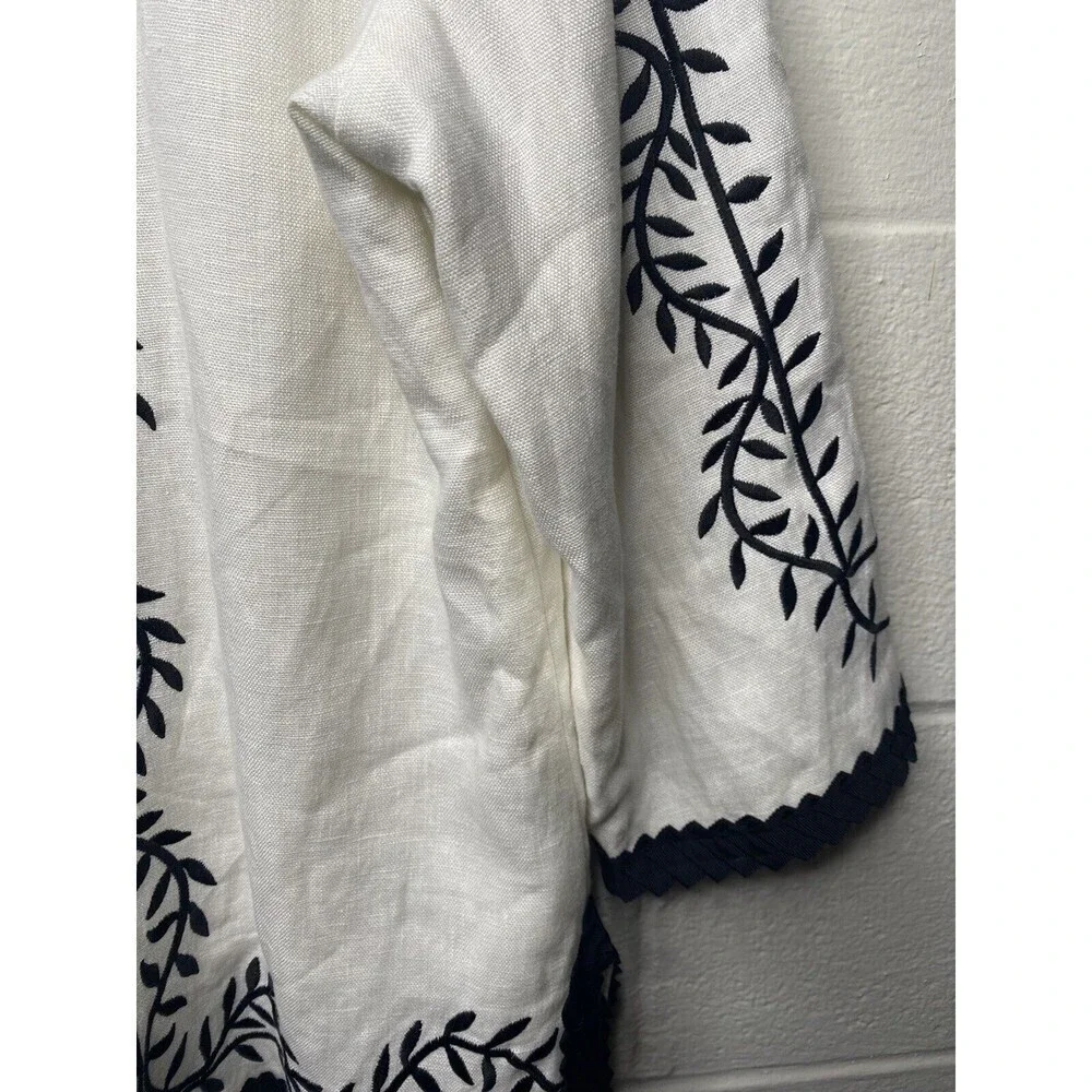 27. Linea Louis Dell olio medium Jacket linen cardigan jacket white Black